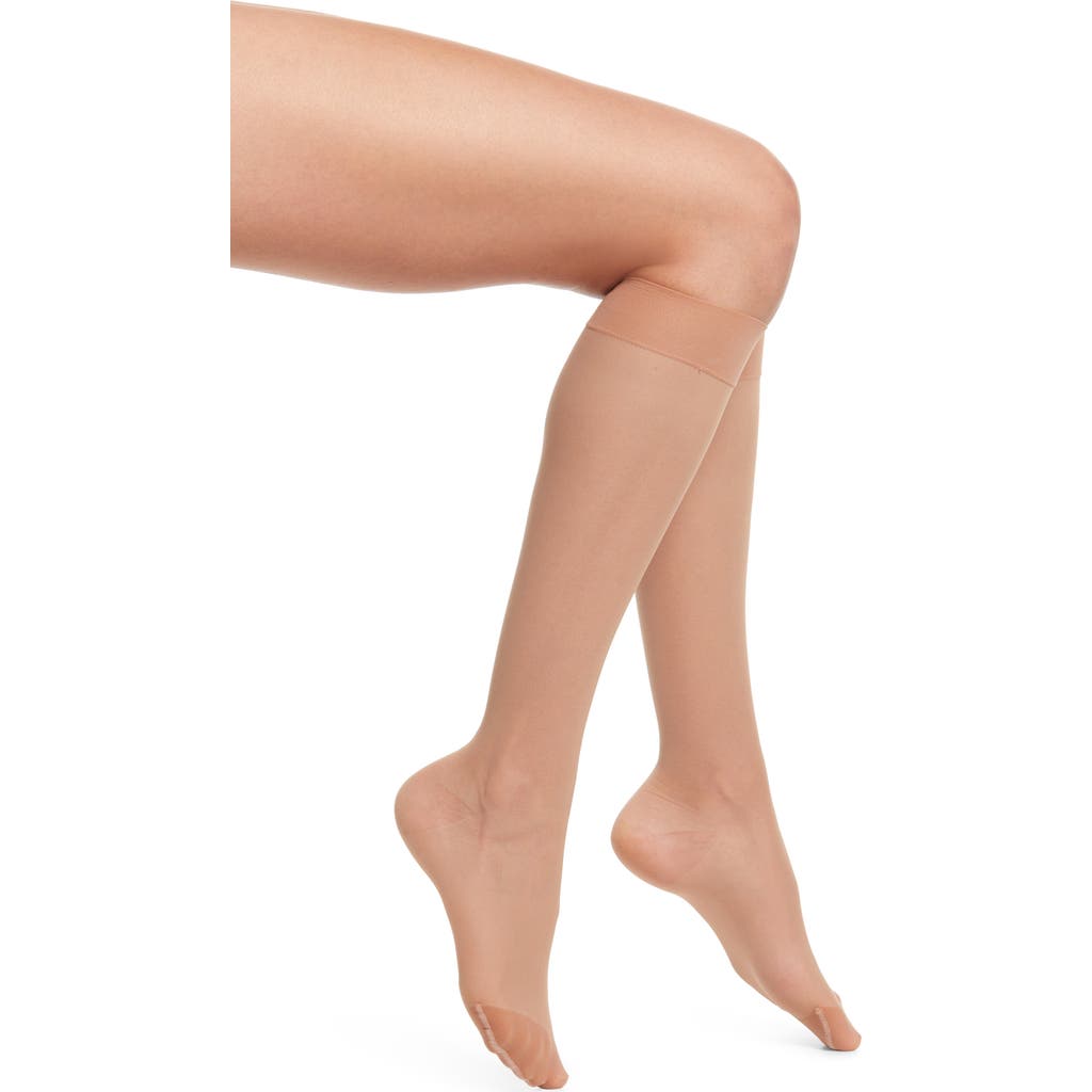 ITEM m6 Sheer Compression Knee High Socks in Butterscotch  product