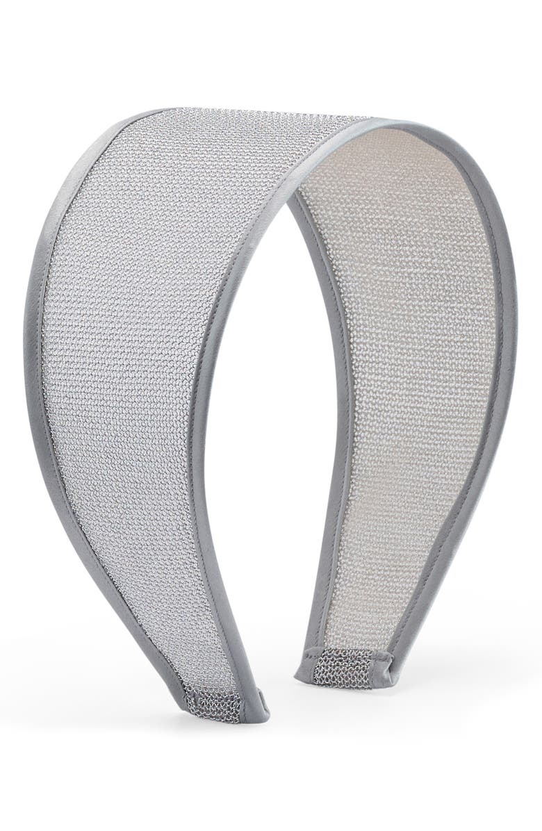 LELET NY Odessa Chainmail & Silk Headband, Main, color, Silver