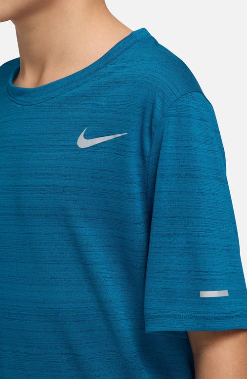 Nike Kids' Dri-fit Miler Training T-shirt In Blue