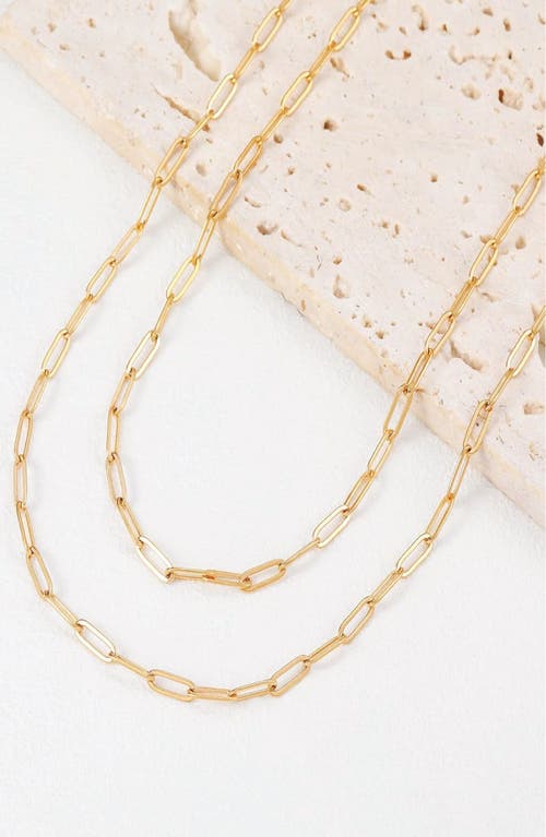 Best Silver 14k Yellow Gold 4.5mm Paper Clip Chain Necklace In Gold