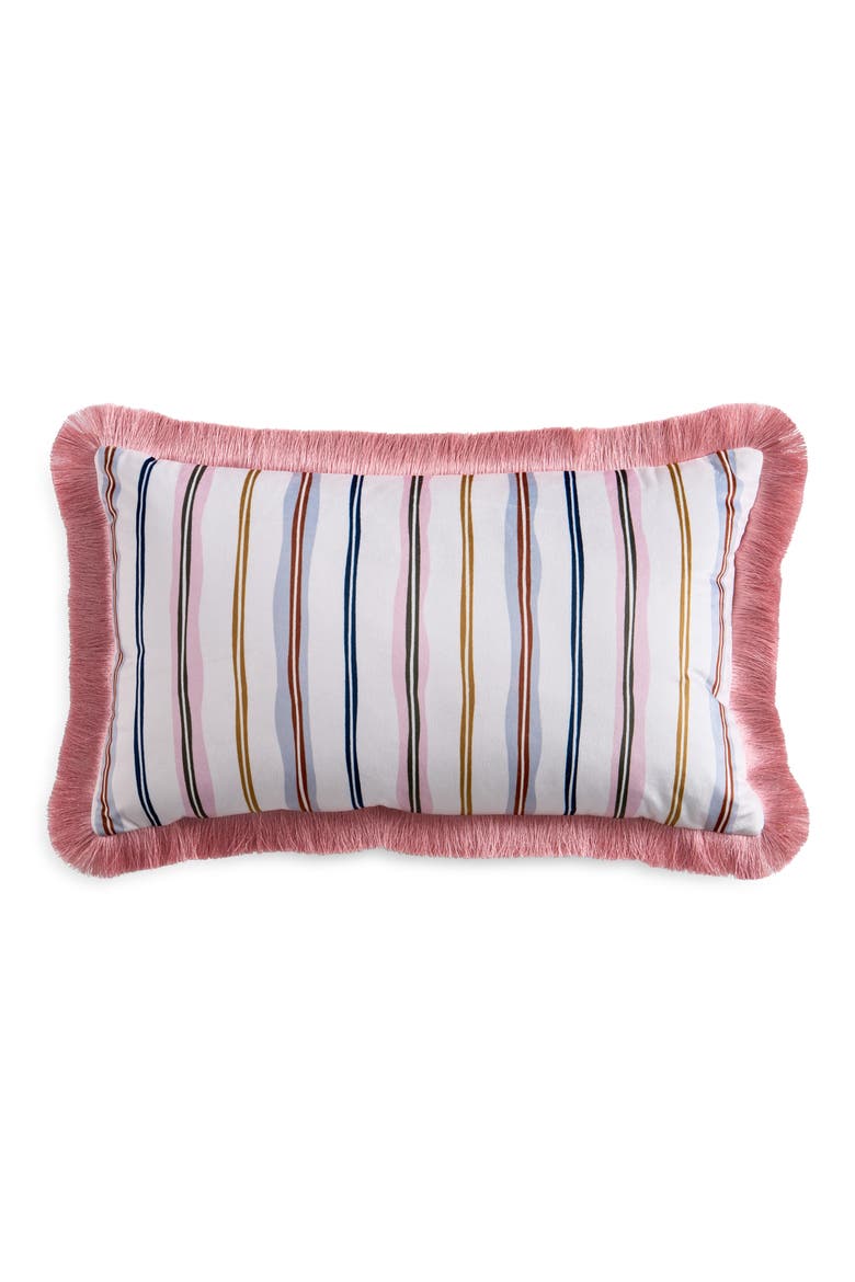 Scallop Stripe Velvet Accent Pillow video