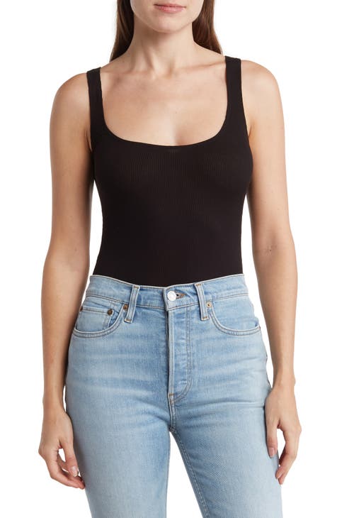 Scooped Up Square Neck Rib Bodysuit