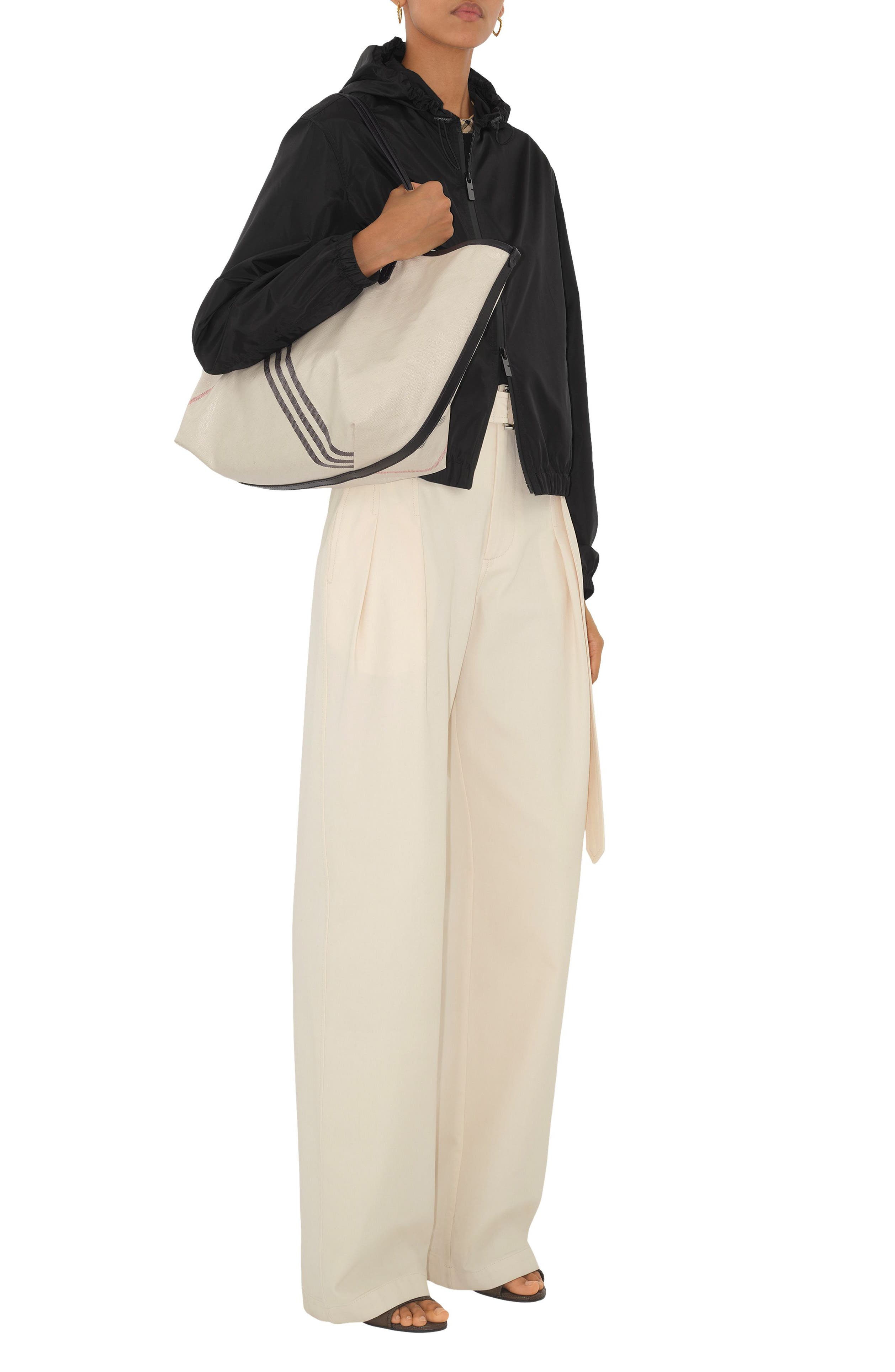 Burberry Medium Highlands Coated Canvas Tote, Alternate, color, 