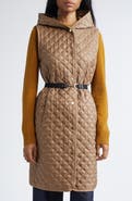 Max Mara Camille Sleeveless Hooded Puffer Coat