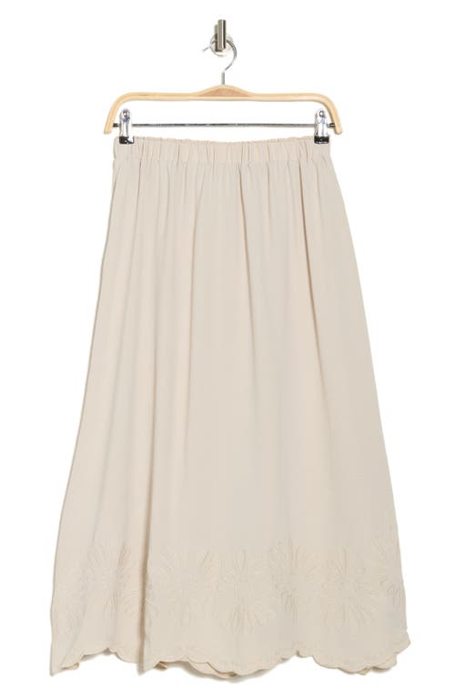 ADRIANNA PAPELL ADRIANNA PAPELL FLORAL EMBROIDERED MIDI SKIRT