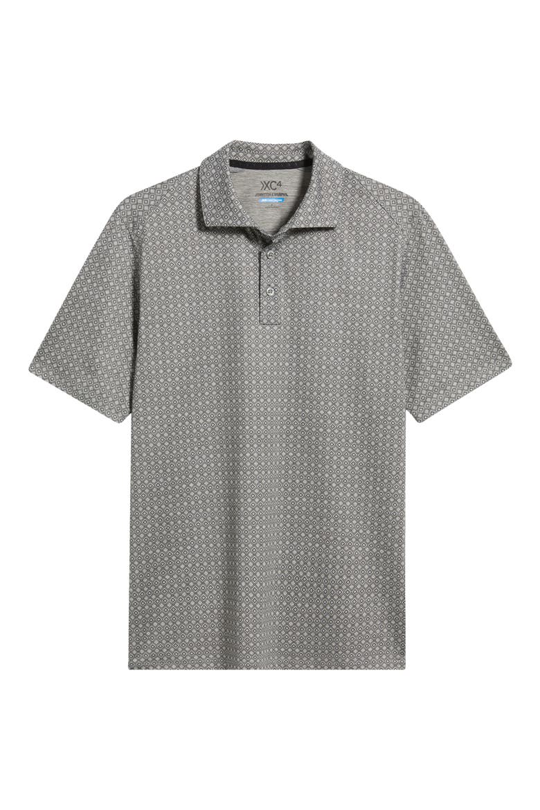 XC4® + Cool Degree™ Geo Print Performance Golf Polo, Alternate, color, GEO DIAMONDS/GRAY