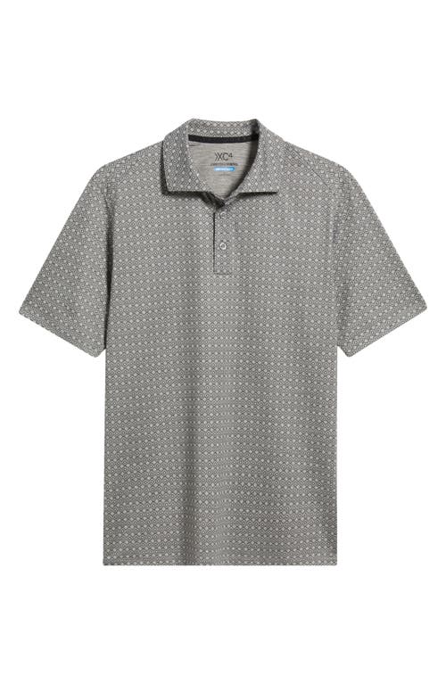 Johnston & Murphy Xc4® + Cool Degree™ Geo Print Performance Golf Polo In Geo Diamonds/gray