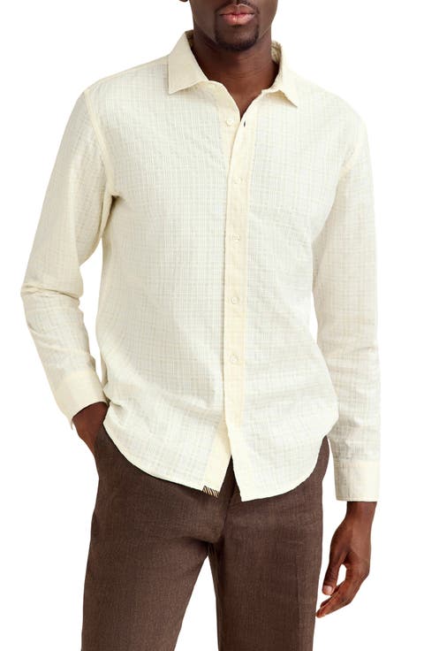Grid Dobby River Button-Up Shirt