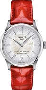 Tissot Chemin des Tourelles Powermatic 80 Leather Strap Watch, 34mm