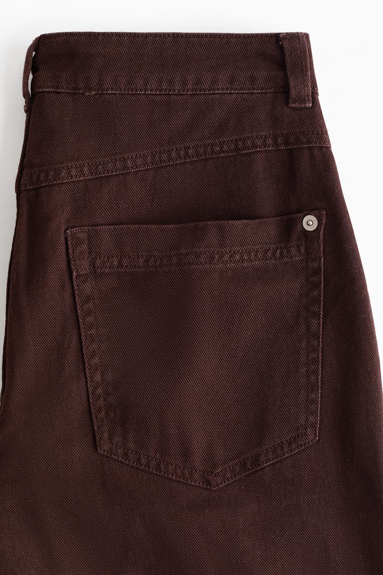 Wide Twill Trousers, Alternate, color, Dark brown