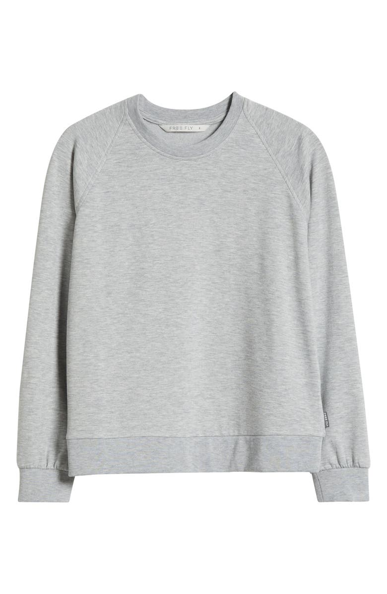 Free Fly Lightweight Fleece Sweatshirt, Alternate, color, Light Heather Grey