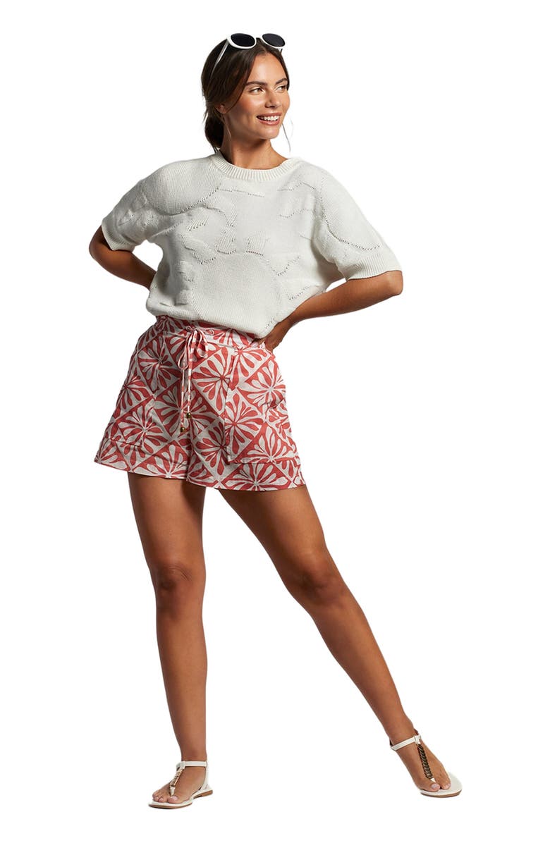 Tori Richard Deja Vu Brielle Short, Main, color, Coral