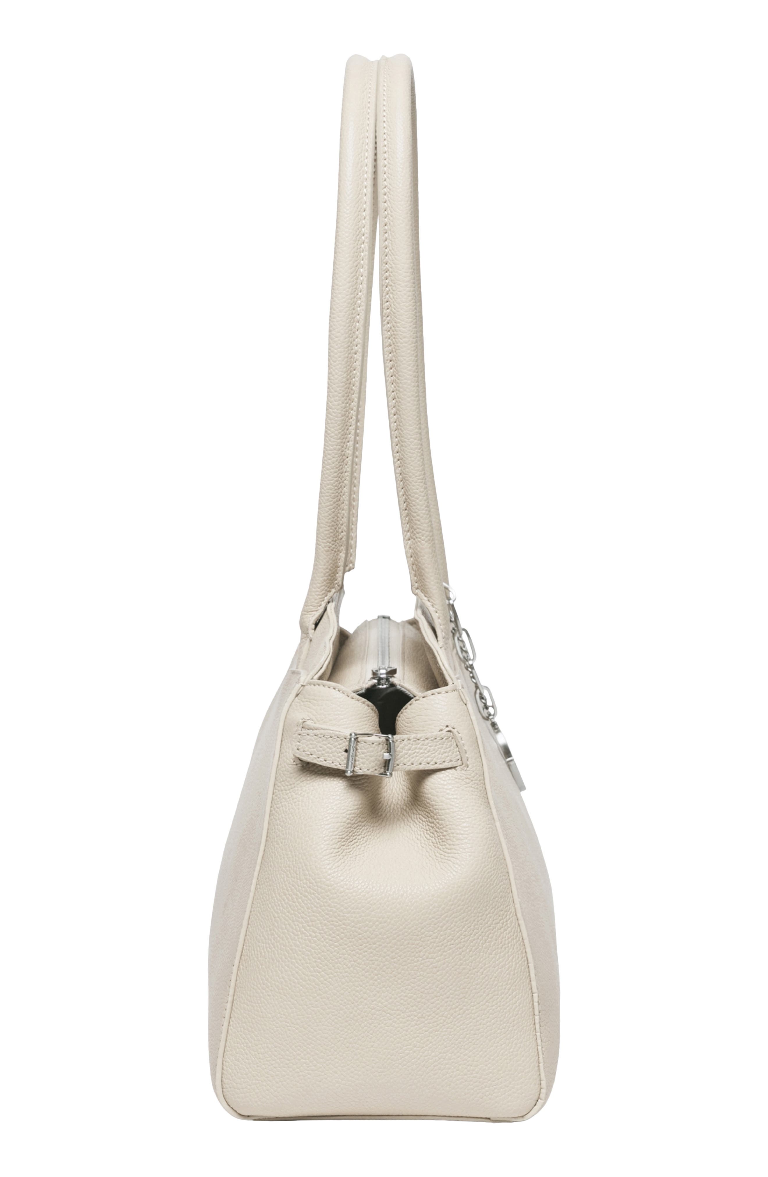 Harper Leather Shoulder Bag, Alternate, color, VANILLA CREAM