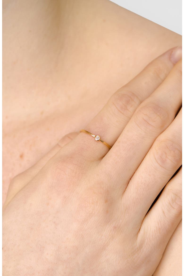 Cleo Diamond Round Stacking Ring, Alternate, color, GOLD/ DIAMOND