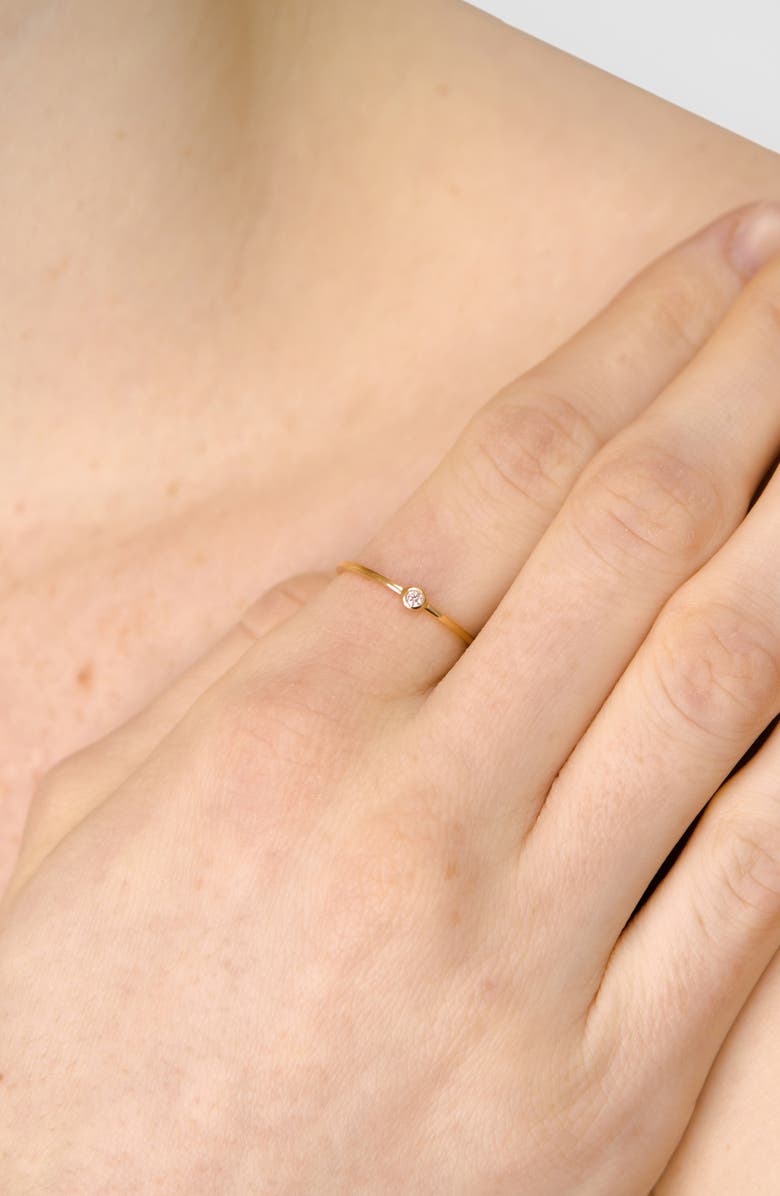 Anzie Cleo Diamond Round Stacking Ring, Alternate, color, Gold/ Diamond