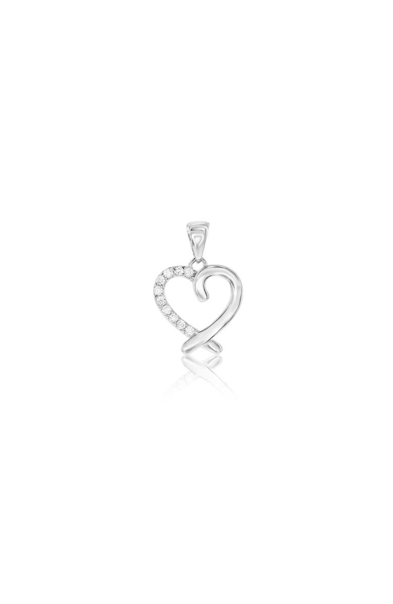 Donatello Gian Sterling Silver Heart Pendant, Main, color, Silver