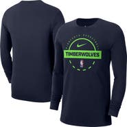 Nike Men's Nike Navy Minnesota Timberwolves Authentic Long Sleeve Practice T-Shirt