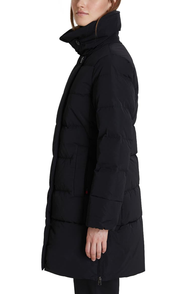Vail Water Repellent Quilted Down Coat, Alternate, color, BLACK