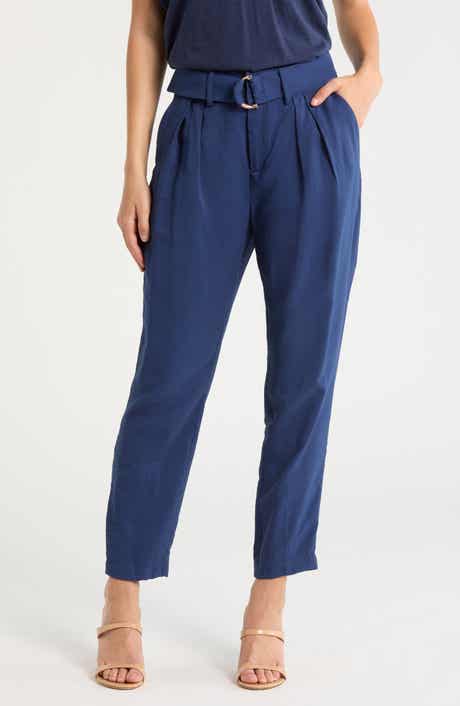 Ramy Brook Miley Belted Pleated Pants