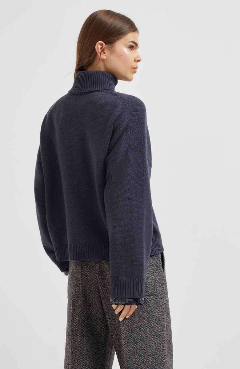 Brunello Cucinelli Turtleneck sweater, Alternate, color, Navy Blue