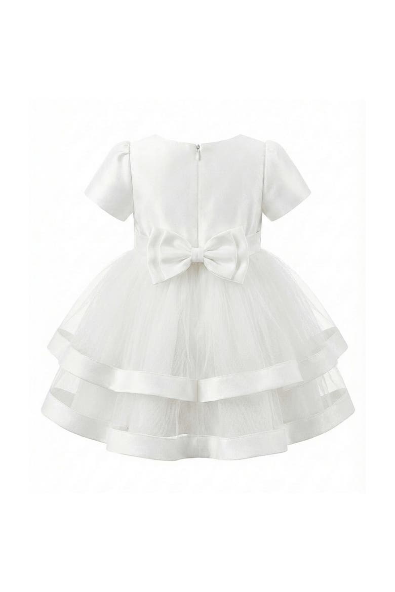 Satin Bow Dress, Alternate, color, White