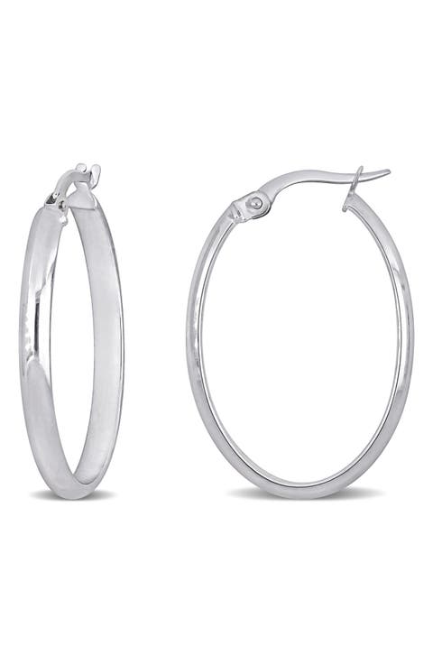 Oval Hoop Earrings