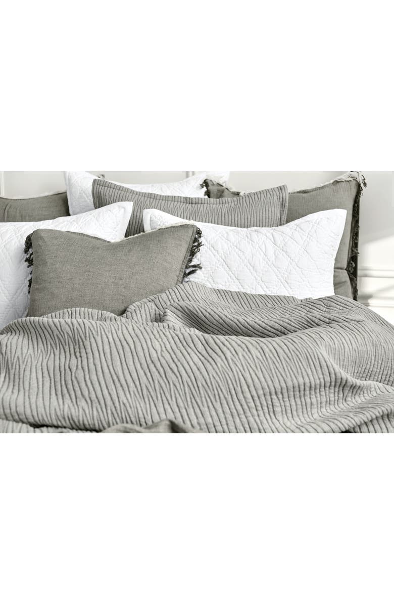 ELISABETH YORK 50" x 70" Declan Ash Large Premium Luxury Woven 100% Cotton Throw Blanket, Alternate, color, Grey