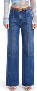 Bayeas Seamed High Waist Wide Leg Jeans