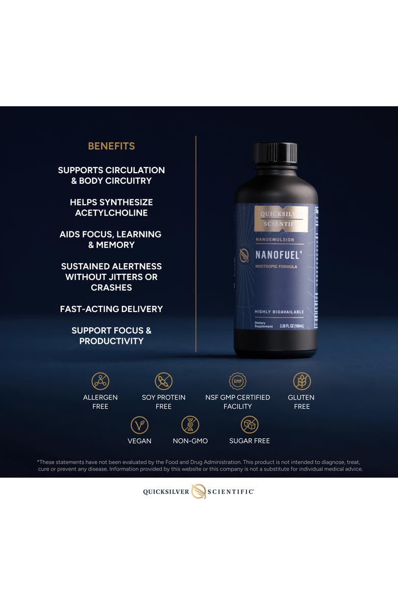 Quicksilver Scientific NanoFuel Nootropic Supplement, Alternate, color, NO COLOR