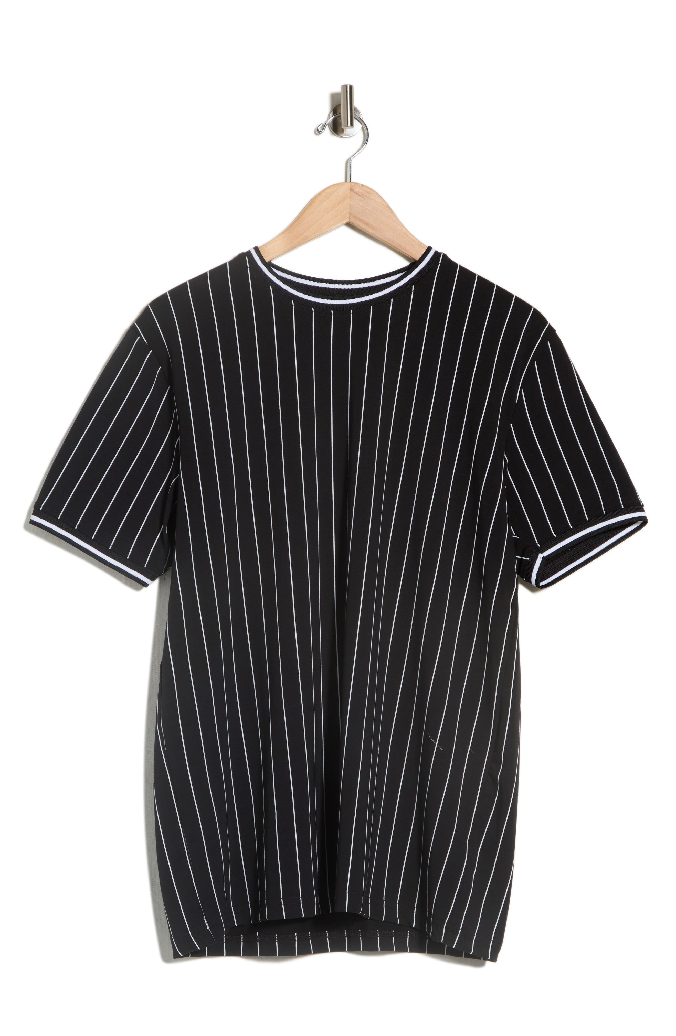 Cactus Man Vertical Stripe Crewneck Short Sleeve T-Shirt