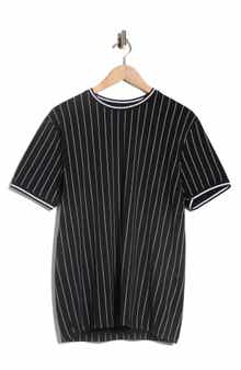 Cactus Man Vertical Stripe Crewneck Short Sleeve T-Shirt