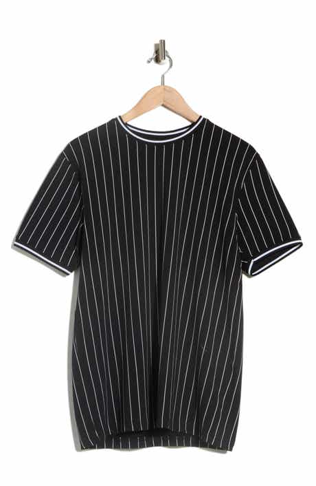Cactus Man Vertical Stripe Crewneck Short Sleeve T-Shirt