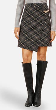 Yumi Check Wrap Skirt