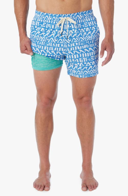 Fair Harbor The Bungalow Water Repellent Swim Trunks In Blue
