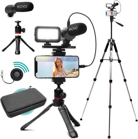 iVlogger Vlogging Kit for iPhone with Fullsize Tripod