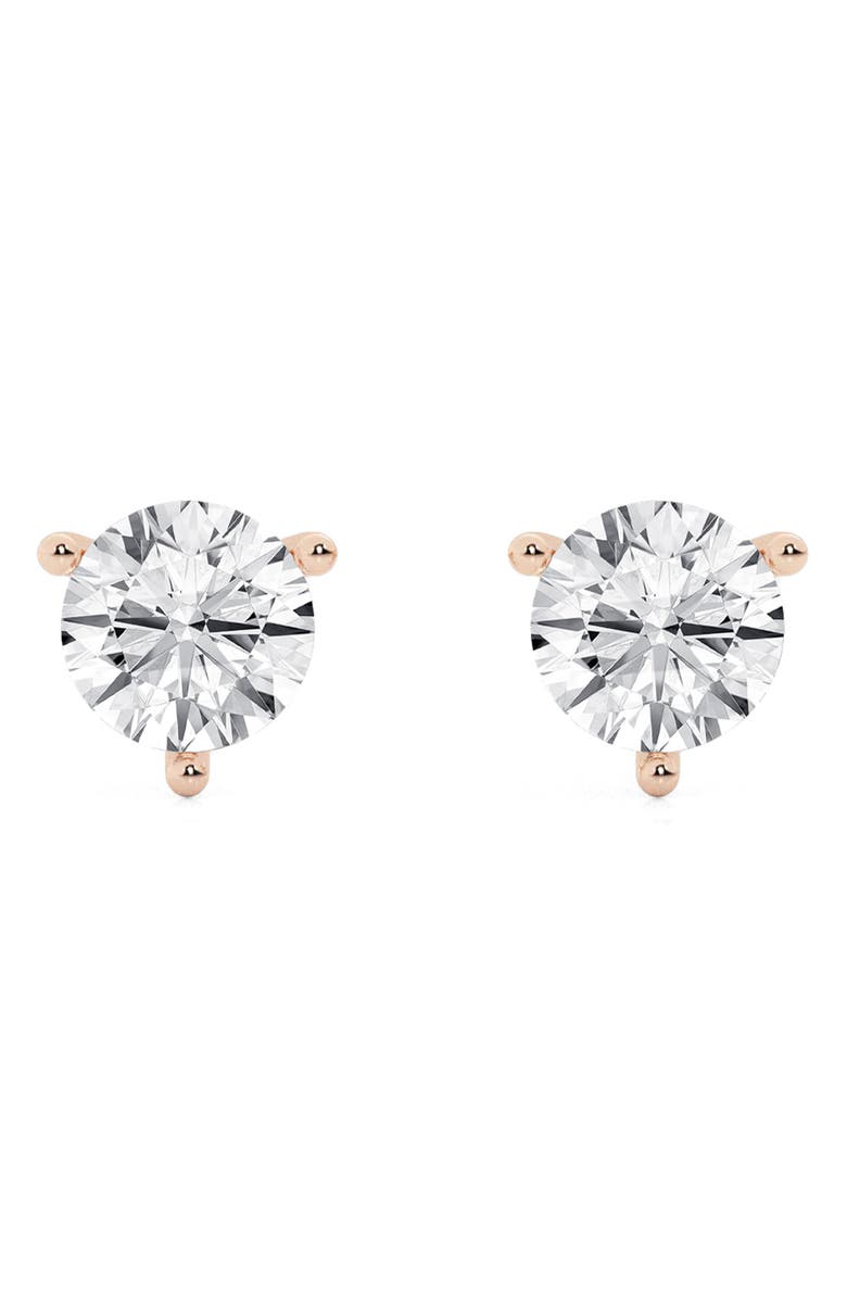Badgley Mischka Collection 14K Gold Round Cut Near Colorless Lab-Created Diamond Stud Earrings - 1.0ct, Alternate, color,