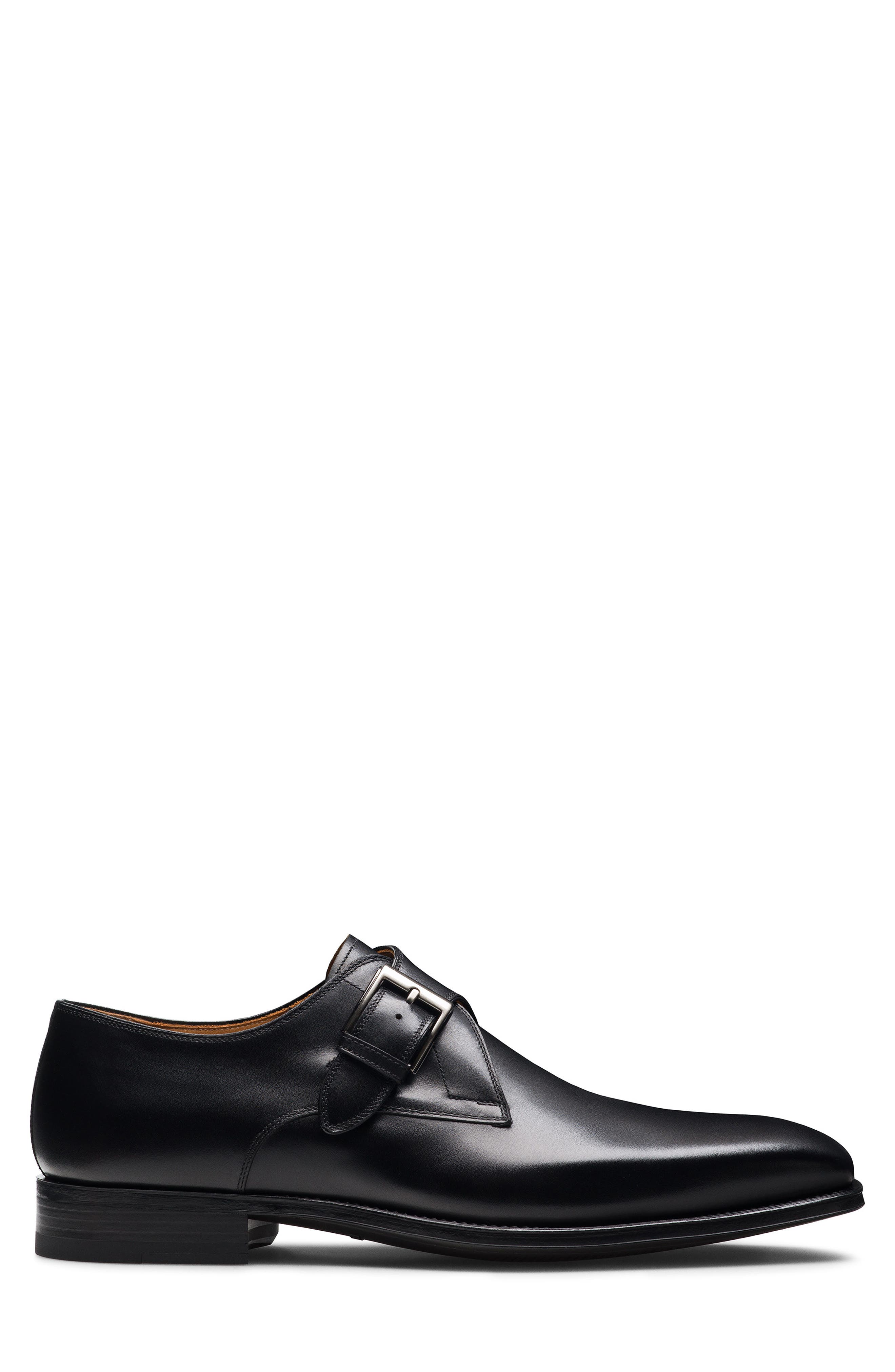 Magnanni Marco V Monk Strap Shoe, Alternate, color, Black
