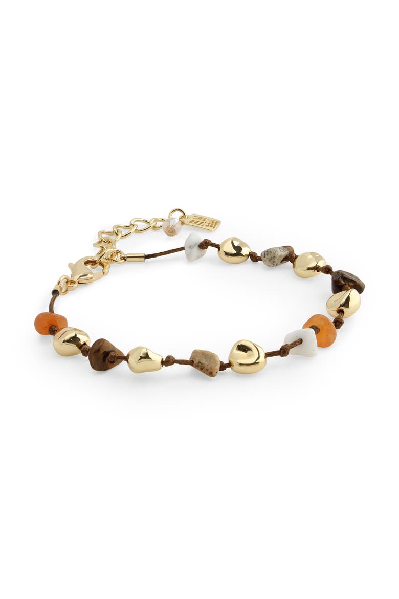 Stone Cord Bracelet, Alternate, color, MULTI GOLD