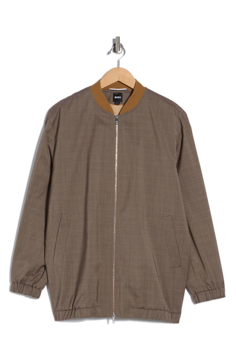 BOSS Jemata Check Bomber, Main, color, Brown