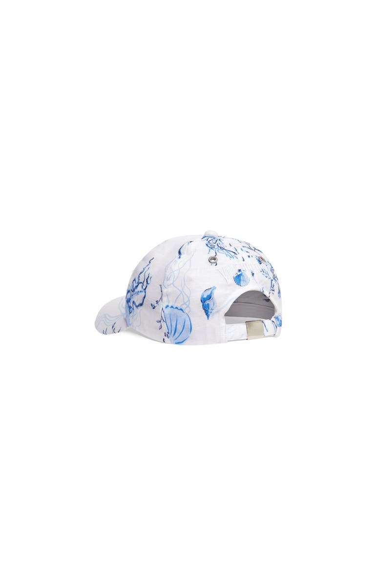 Vilebrequin Linen Cap Medusa and Shells, Alternate, color, White