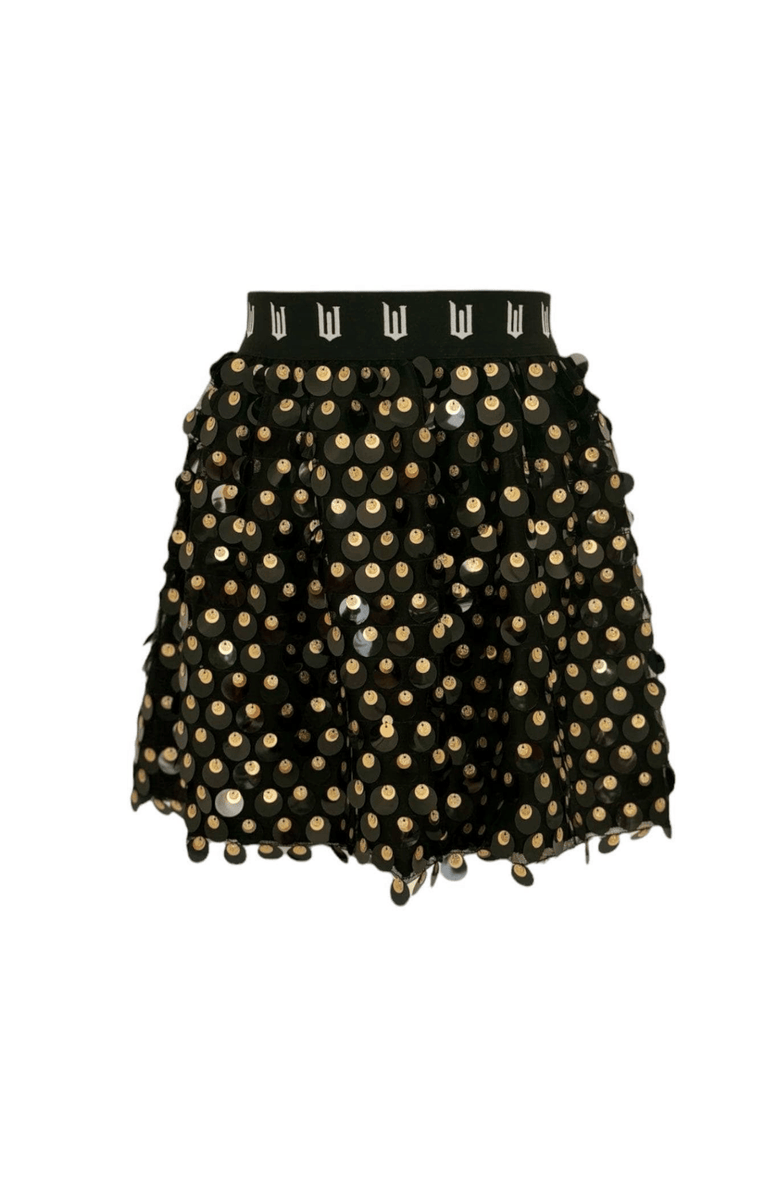 Lola + The Boys Elphaba Sequin Skirt, Main, color, Black