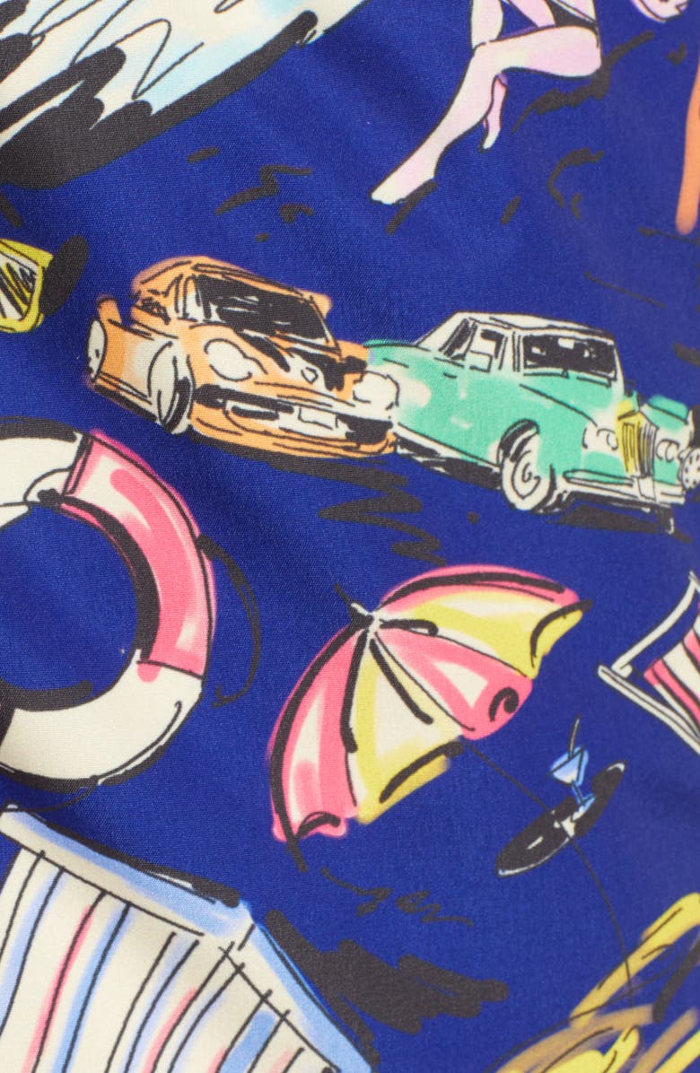Bugatchi Print Swim Trunks, Alternate, color,