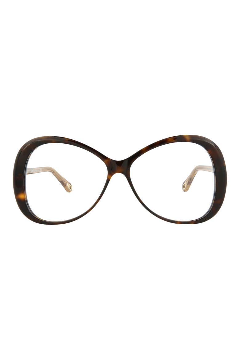 56mm Core Oversize Optical Frames, Main, color, HAVANA BROWN TRANSPARENT