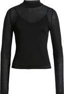 PAIGE Ursula Mock Neck Top