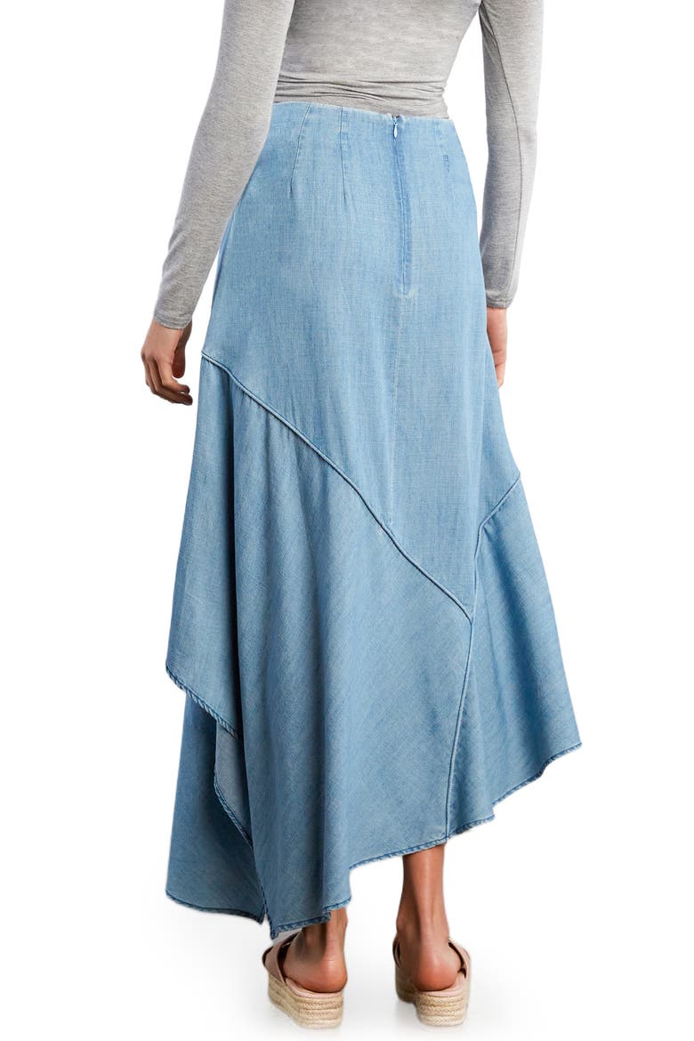 The Jitterbug Panel Denim Maxi Skirt, Alternate, color, DENIM