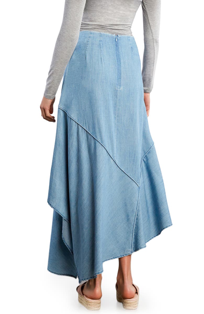 Wash Lab Denim The Jitterbug Panel Denim Maxi Skirt, Alternate, color, Denim