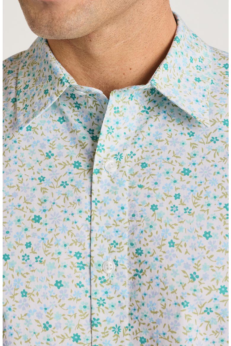 Riviera Short Sleeve Shirt, Alternate, color, WHITE/ BLUE FLORALS