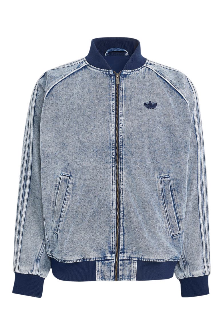 Denim Bomber Jacket, Alternate, color, LIGHT DENIM