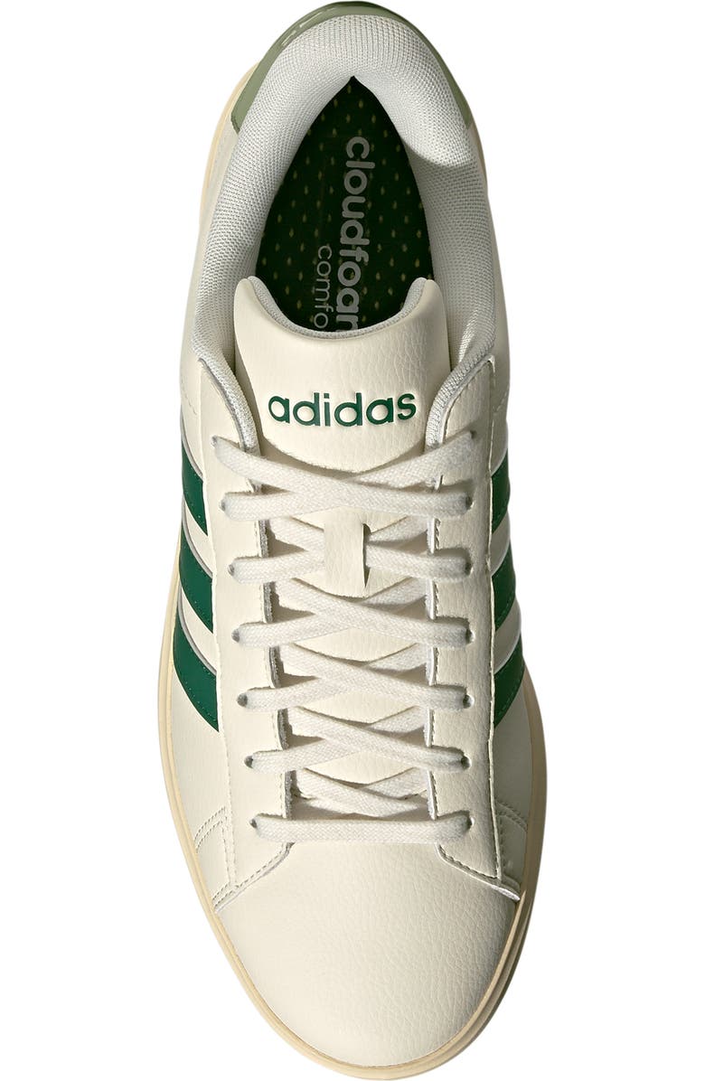 adidas Grand Court 2.0 Sneaker, Alternate, color, Off White/ Green/ Tent Green