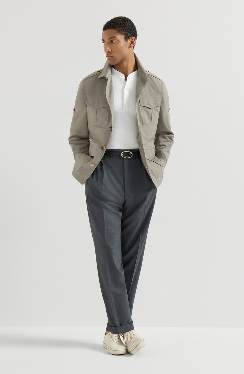 Brunello Cucinelli Henley collar T-shirt, Alternate, color, White